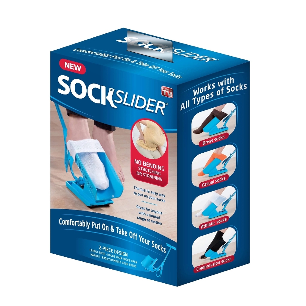 NEW Sock Slider The Easy on Easy off Sock Aid Kit As Seen On TV
